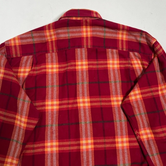 Burberry London Men's Check Button Down Shirt Red Made In U.S.A. Size M - Picture 11 of 12